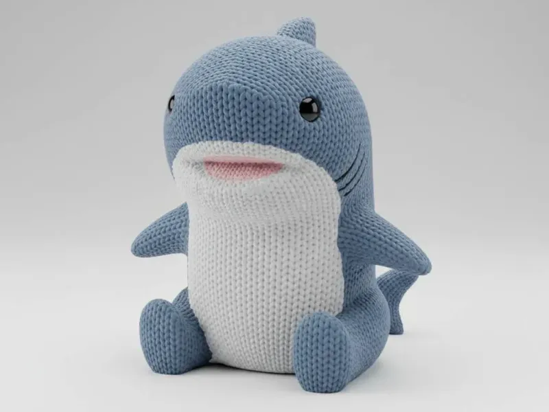 Knitted Baby Shark Sitting Pal – Noah0x03