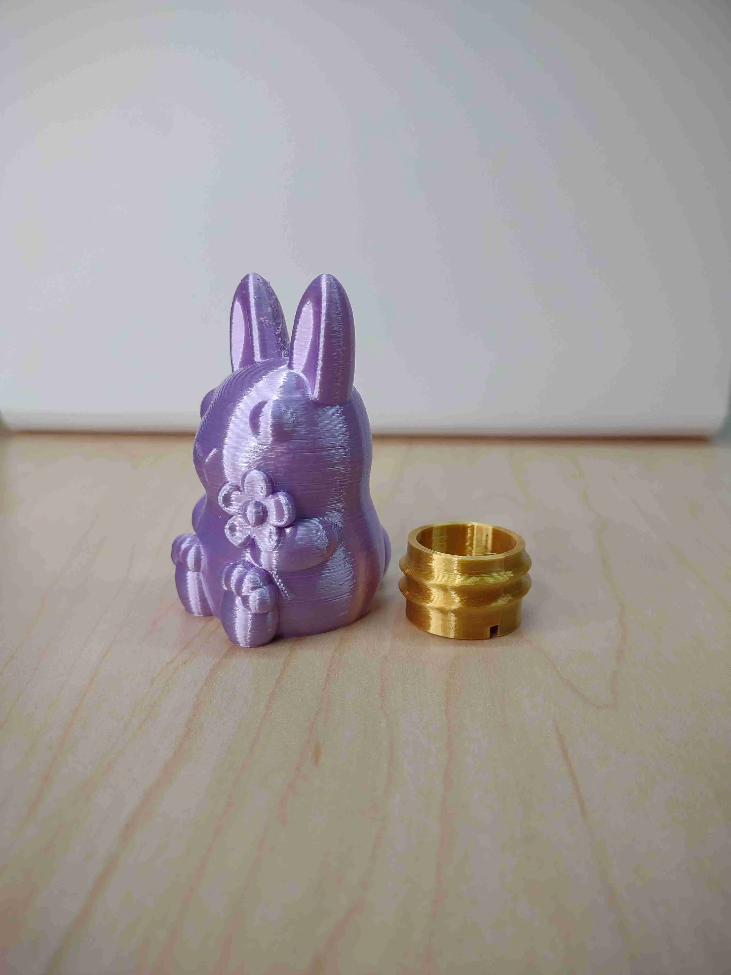 Bunny Easter Egg with Flower