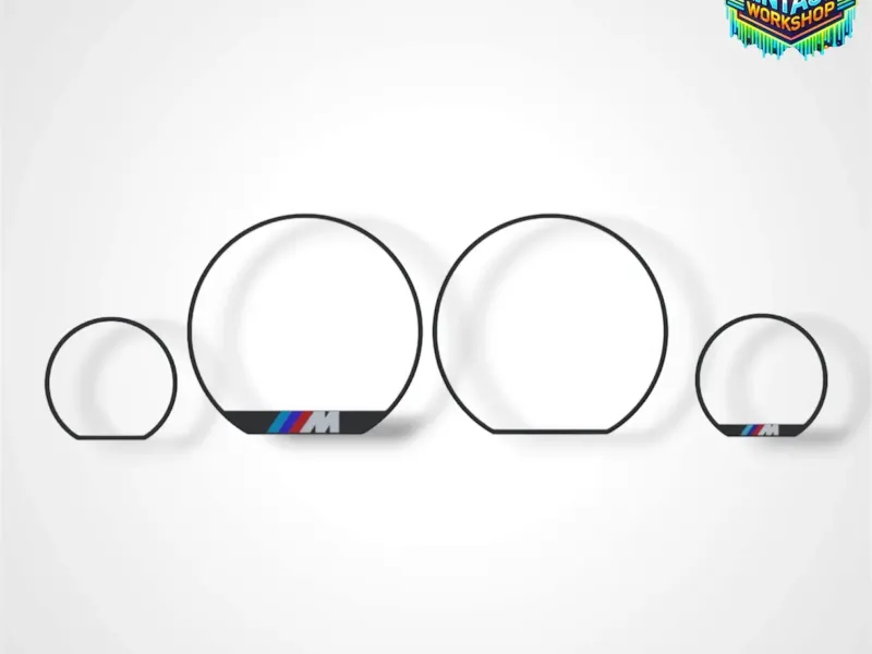 BMW E46 M‑STYLE GAUGE RINGS