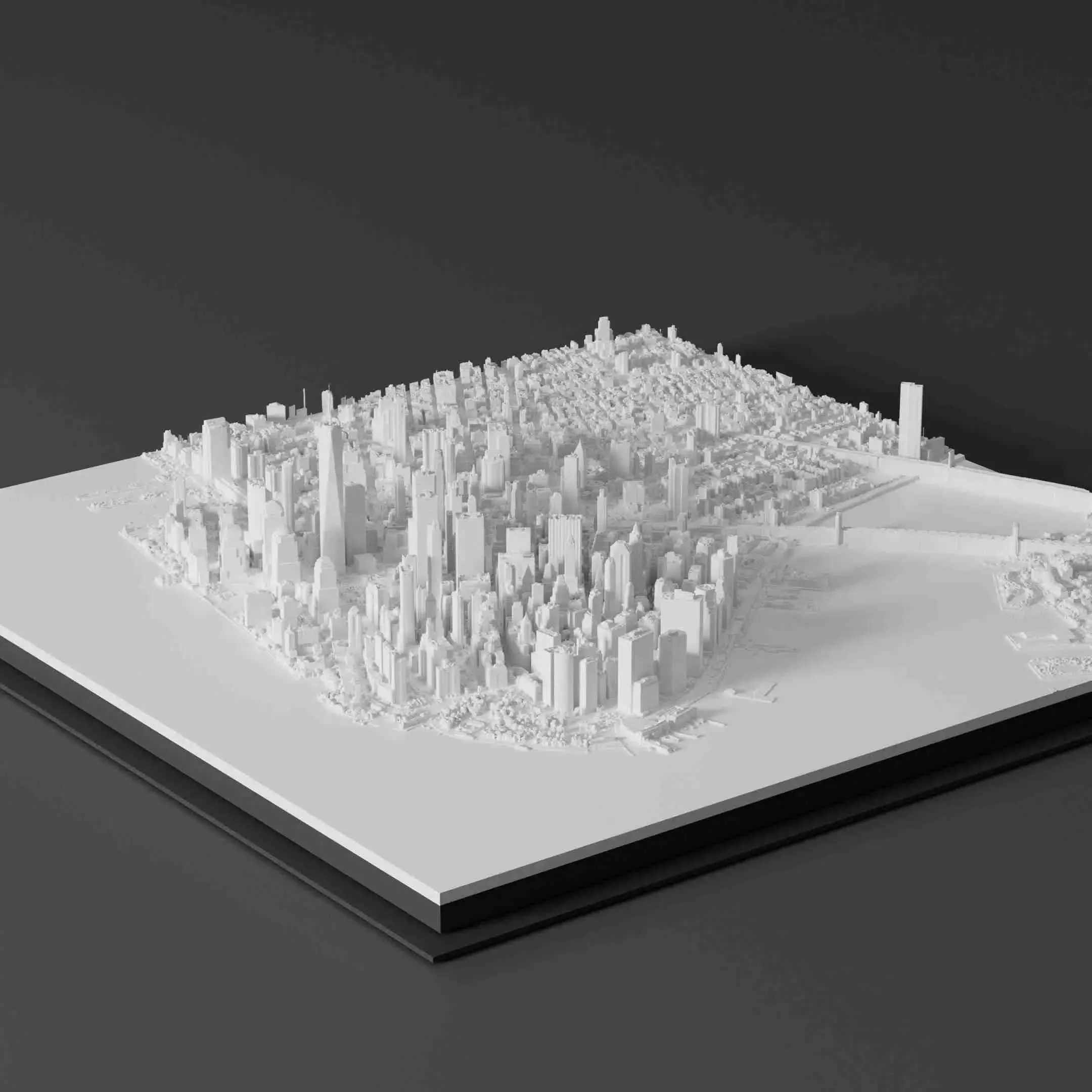 3D MODEL OF NEW YORK, MANHATTAN, DOWNTOWN