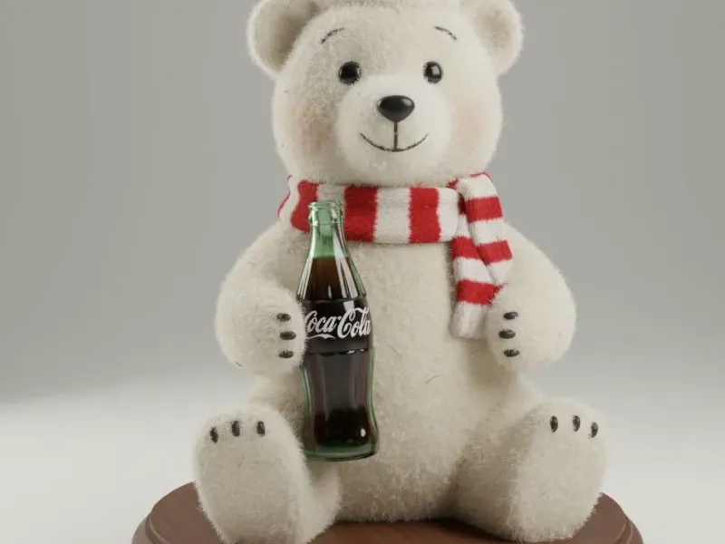 Christmas Teddy Bear coke vintage