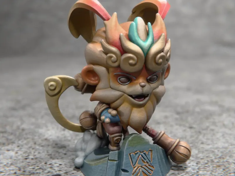 Wukong Radiant Miniatur LOL Fan-Art
