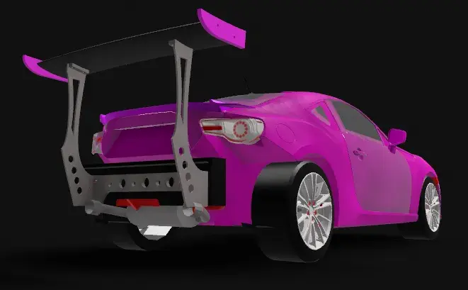 RC 1:10 DRIFT CAR ALERÓN TRASERO SUICIDA GT WING ROCKET BUNNY