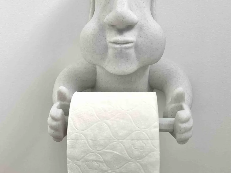 PORTE-ROULEAU DE TOILETTE MOAI EASY PRINT