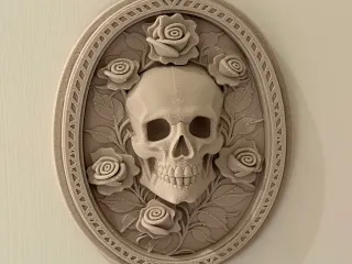 Rose Skull Wall Decor