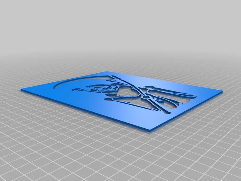 Free Other STL Download - Grim Reaper stencil 2by SMT_M 🦊