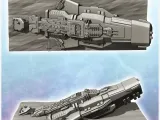 Huge space warship carcass (front part) (3) - miniatures war-3