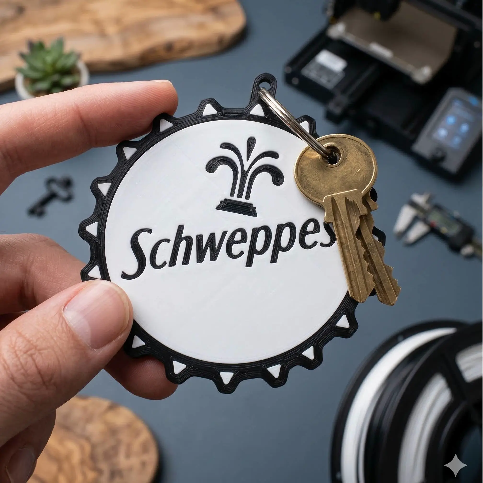 LLavero de Tapitas de Gaseosas - Schweppes