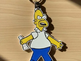 Keychain - Homer Angry Dad