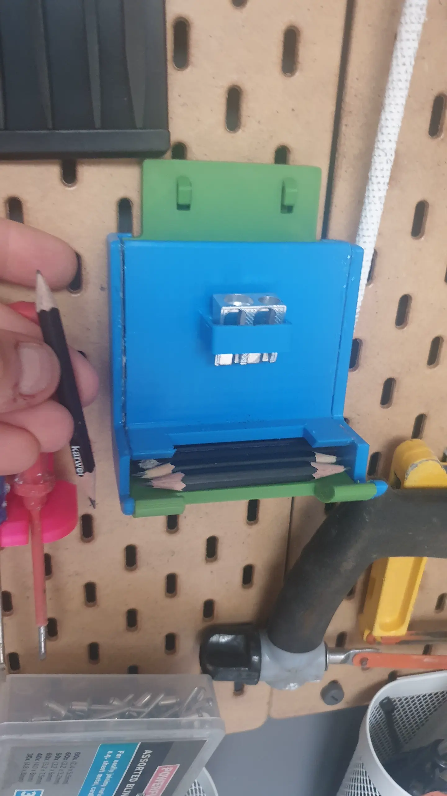 pencil holder for ikea skadis pegboard
