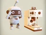 Confused Robot Coffee Machine Scene Funny Model-1