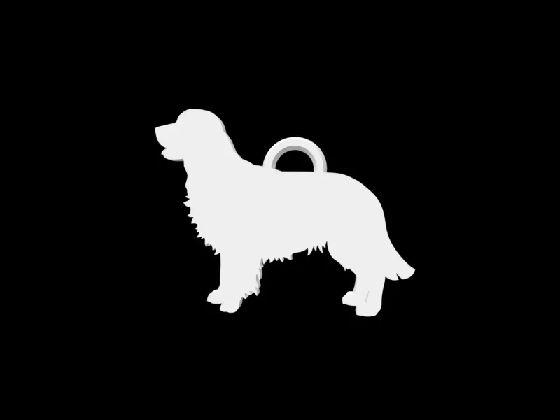 Golden Retriever Keychain