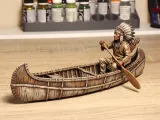 Native Indian in canoe-1