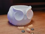 owl flower pot, organizer, pencil holder - 3MF Multiparts-3