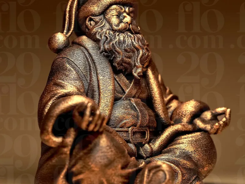 Meditating Santa Claus