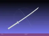 Akame Ga Kill Akame Sword And Sheath Printable Assembly-7