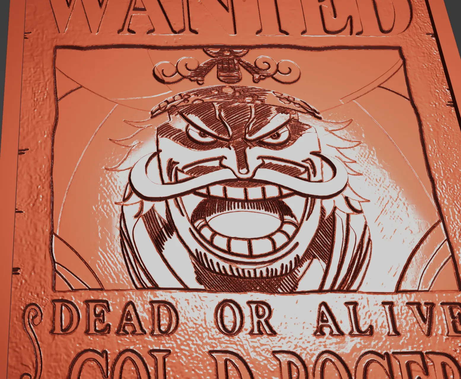 cartel de se busca Gol D. Roger - una pieza