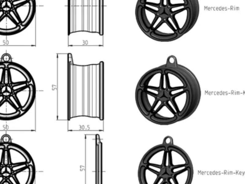 Porte-clés Jante Mercedes