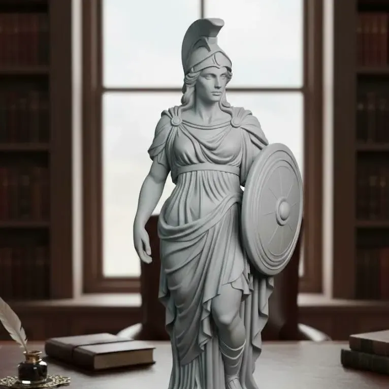 statue of Athena, goddess of wisdom