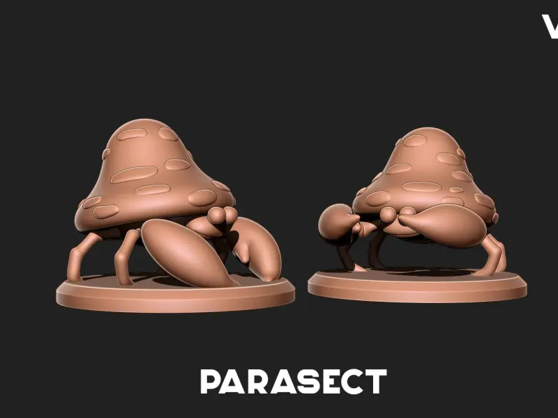 Parasect Pokemon V-3 3D print model