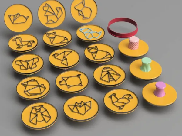 Origami Animals Cookie cutter and stamp