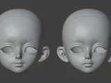 BJD head cute doll face happy and unhappy-5