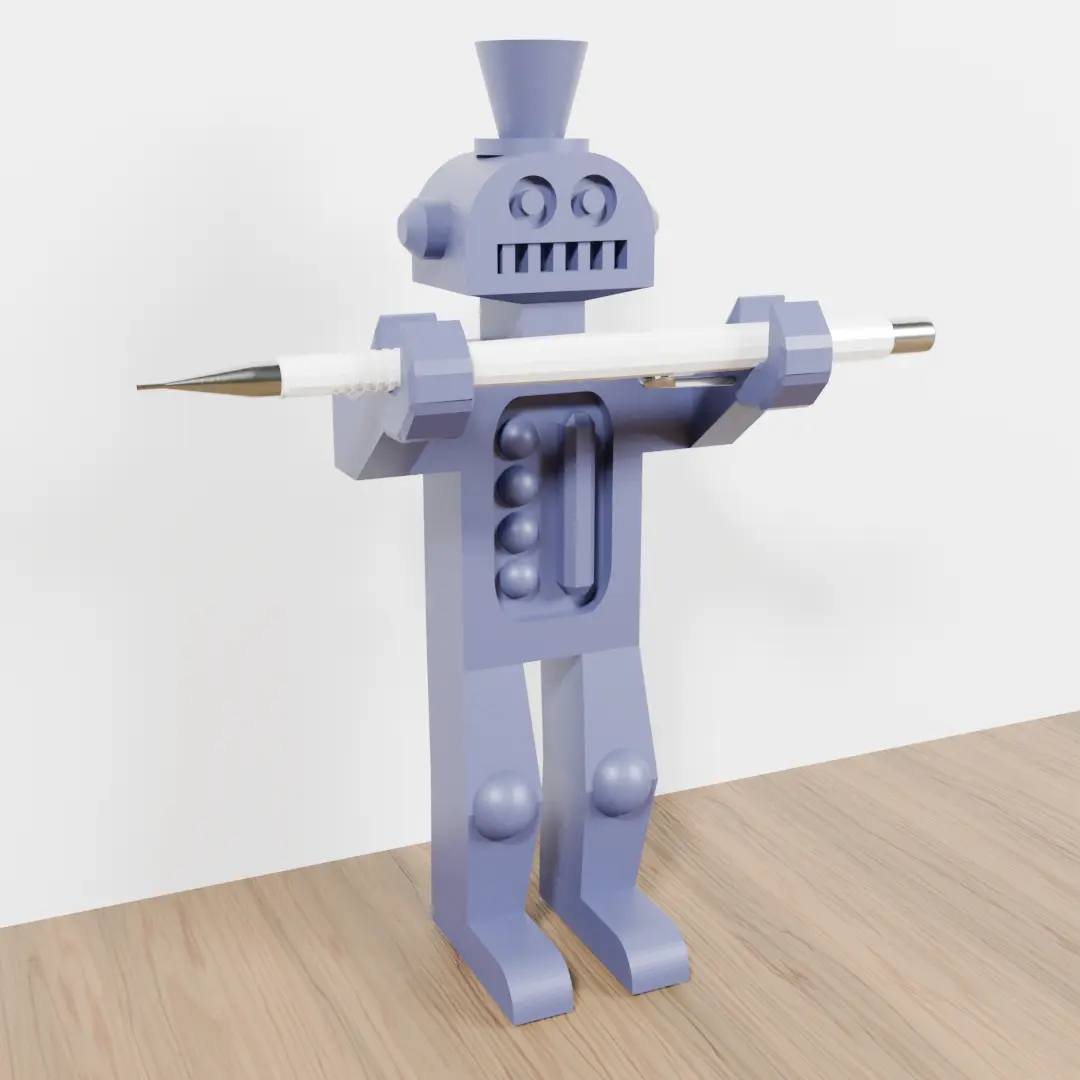 robot pencil holder