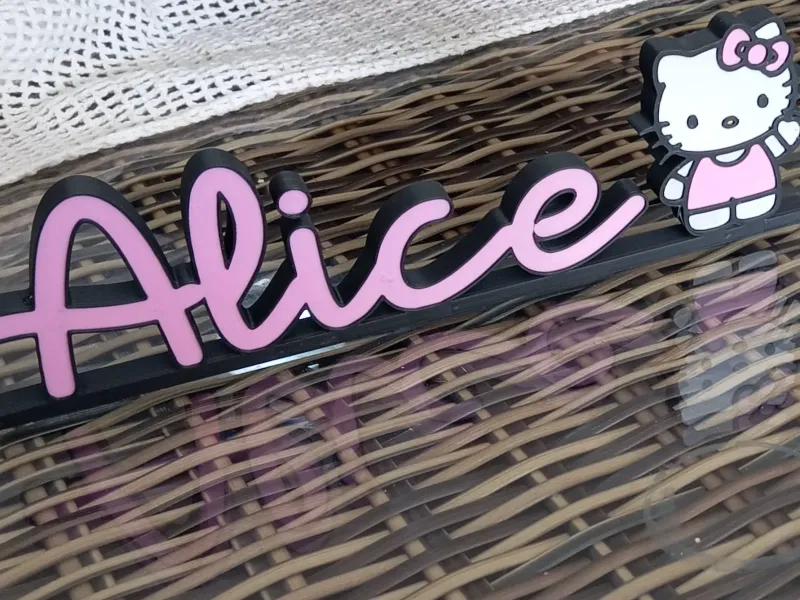 NOME ALICE COM TEMA HELLO KITTY