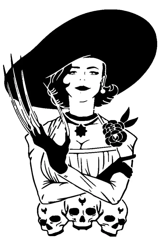 Signora Dimitrescu stencil 2