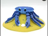 Articulated Crab with Sandy Base - multicolor - no supports-4