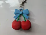 Key chain bow cherries-2