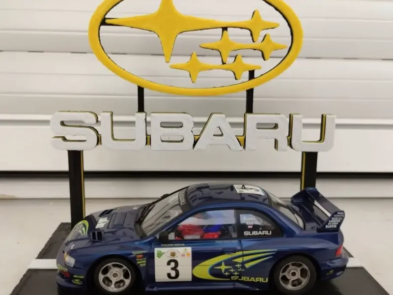 Subaru scalextric stand