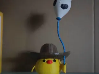 Cowchick with Cow Balloon