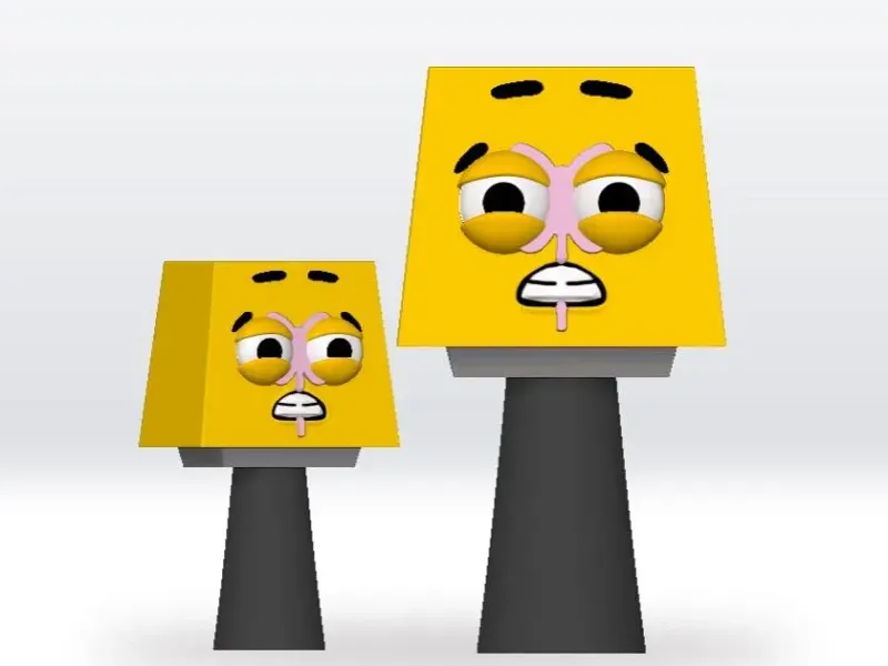 Sprunki OC Panic STL file 3D Model Fanart
