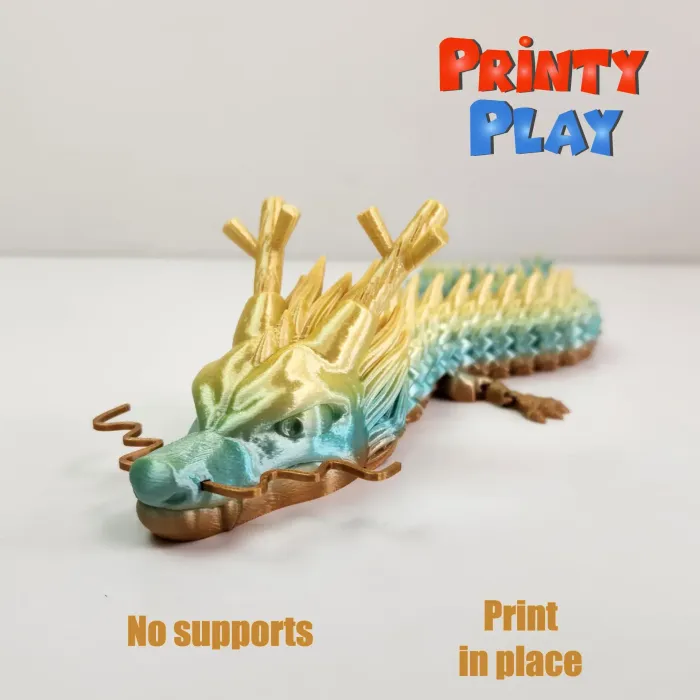 Flexi Dragon - Toys - PLA - 3D printed product - фото 9