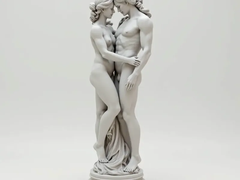 Greek Man & Woman Statue