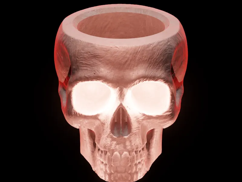 Skull Planter & Candle Holder | Gothic Home Decor STL Hallow