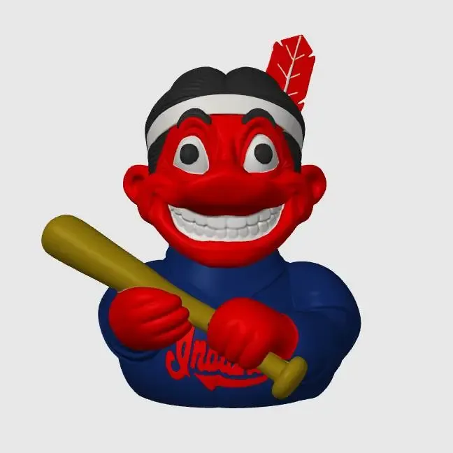 Rubber Duck - Chief wahoo (cleveland indians)- 3D print