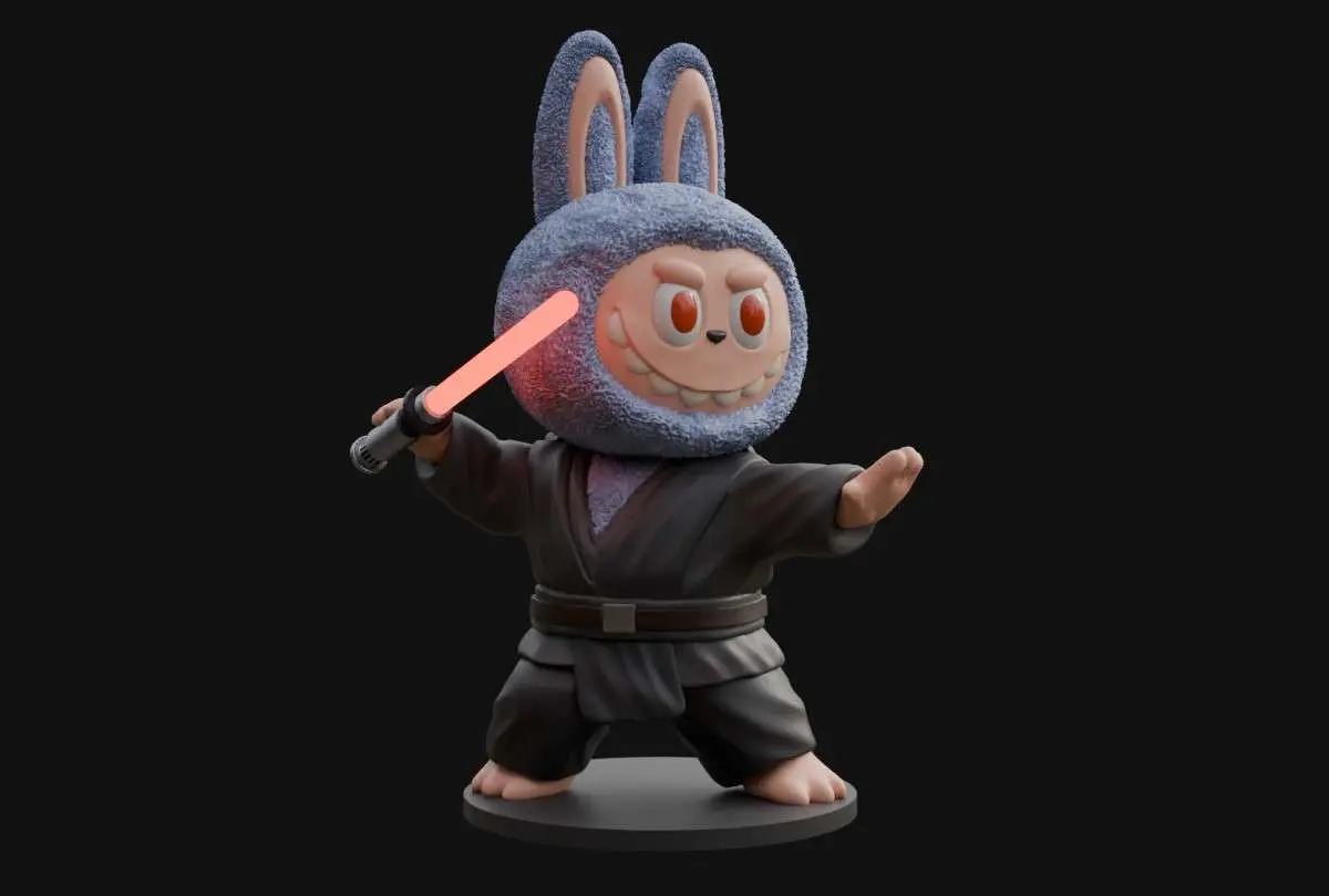 Labubu Jedi or Sith Star Wars Fan Art