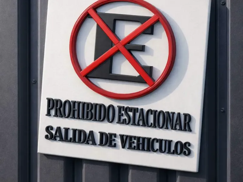 Letrero Salida de Vehículos / No estacionar