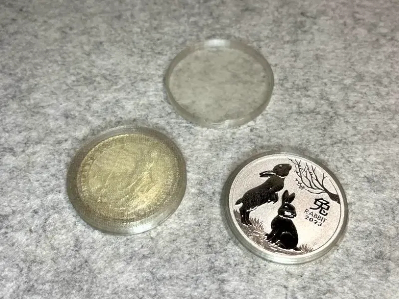 Custodia protettiva per monete d'argento da 1 oz