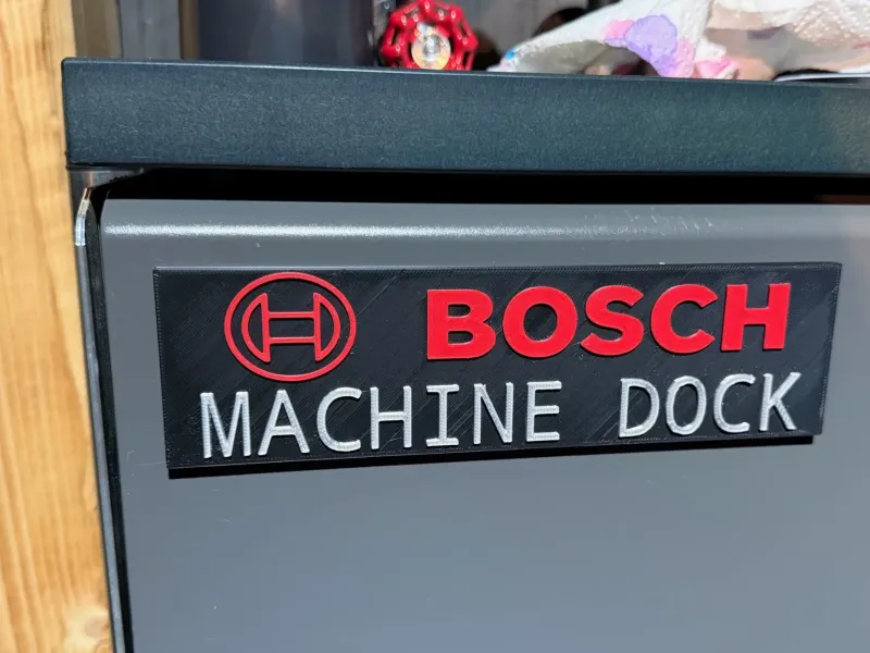 Schrank / Werkbank Maschinen Beschriftungsschild