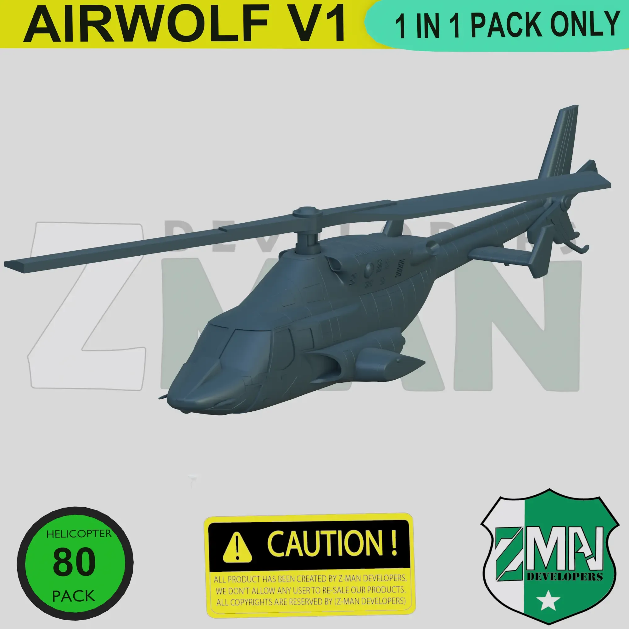 AIRWOLF HELICOPTER V1