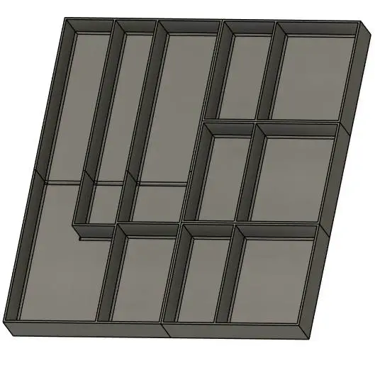 Tool box drawer grid