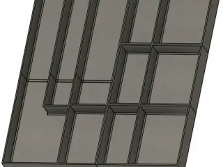 Tool box drawer grid