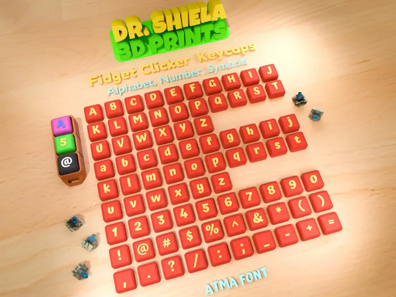 FIDGET CLICKER ALPHABET, NUMBERS AND SYMBOLS