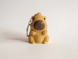 Knitted Capybara Keychain-1