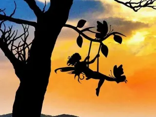 Fairy on a swing