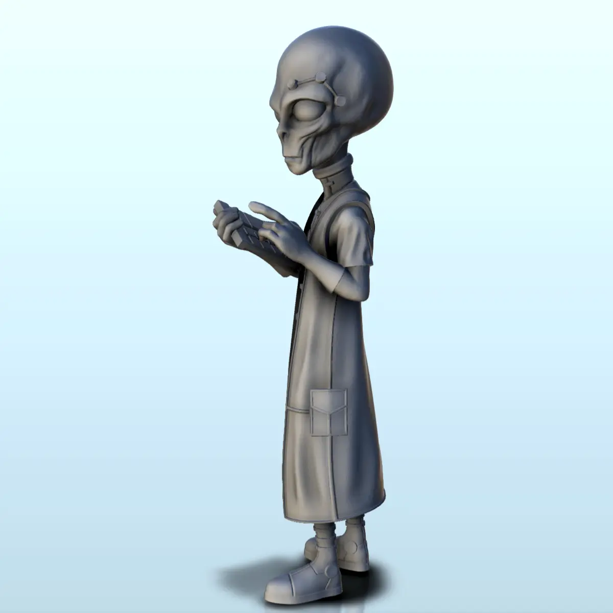 Alienígena homem de letras com livro (8) (+ versão pré-suportada