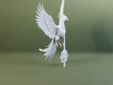White Phoenix with Orb 3D Model-7
